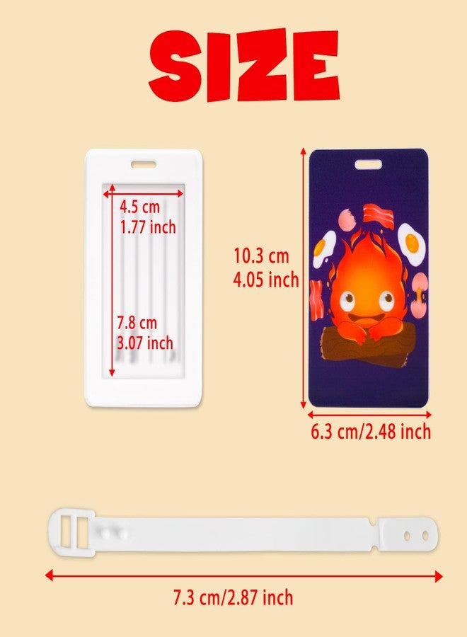 Pounchi Cute Soot Sprite Luggage Tags (4 Pack) Anime Merch for Luggage Travel Bags Suitcases Identifiers Name Luggage ID Tags for Teens Kids - Image 2